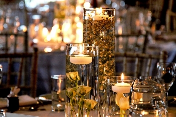 magas asztali dekoráció flower decoration event, wedding decoration